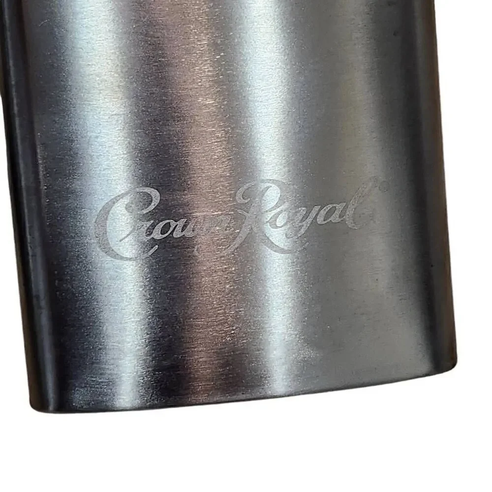 Crown Royal stainless steel flask with purple cover 8oz‎